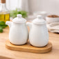 Oil & Vinegar Bottles with Platter