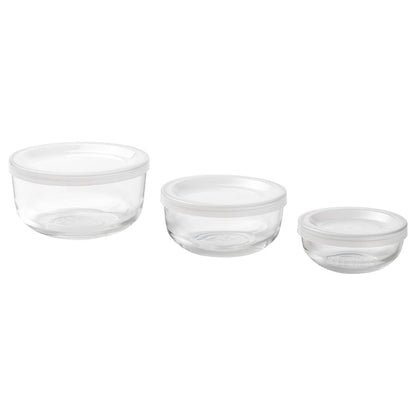Glass Food Container - Set of 3